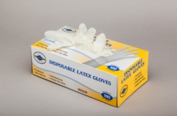 Γάντια latex λευκά (ελαφρώς πουδραρισμένα)
