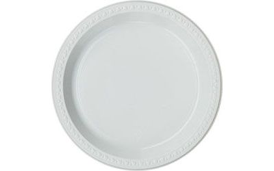Πιάτα πλαστικά λευκά 20άδα